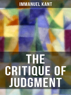 cover image of THE CRITIQUE OF JUDGMENT